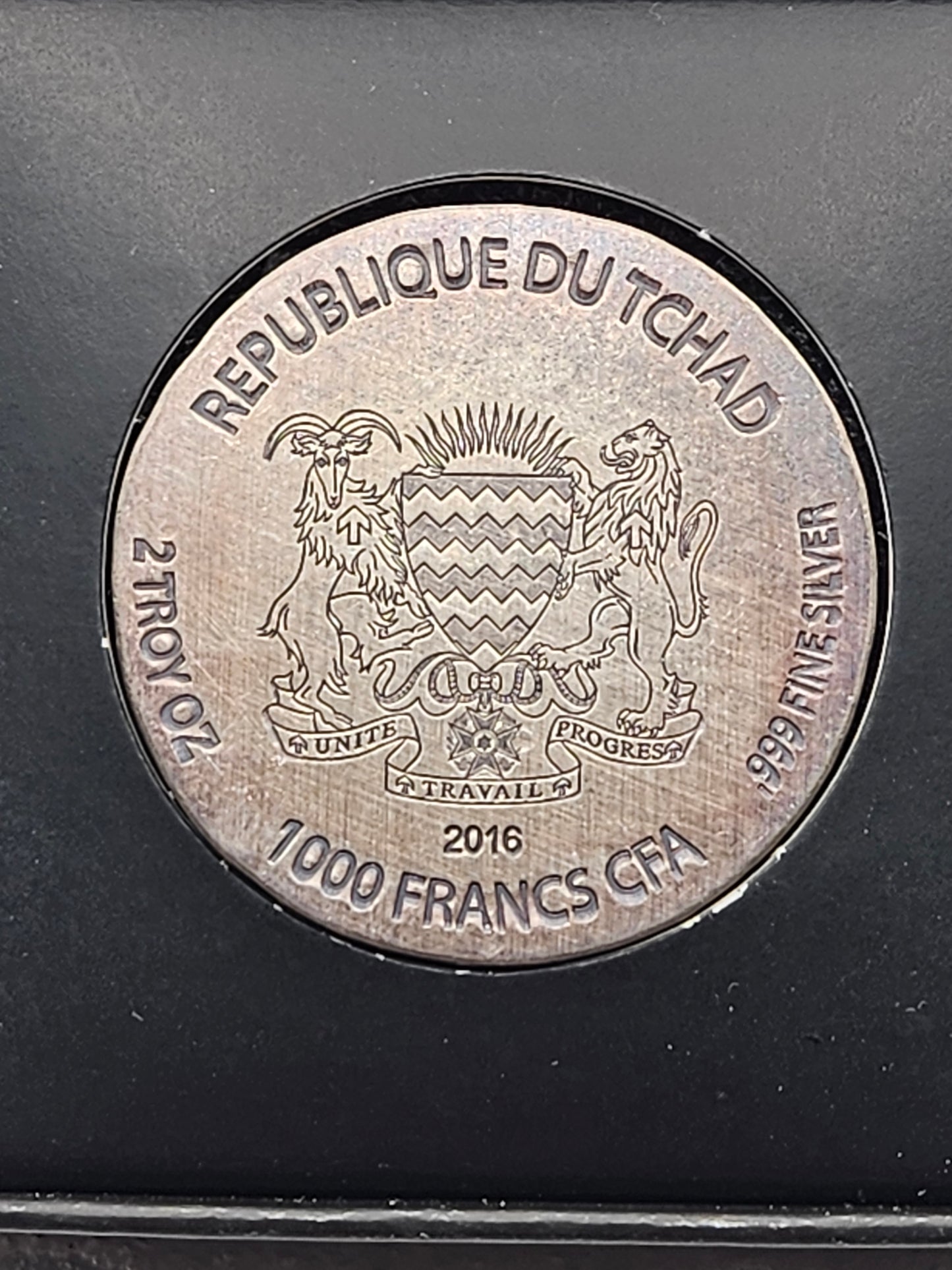 Rare Toned Limited Mintage 2016 Scottsdale Horus Relic Egypt 2oz Silver Coin