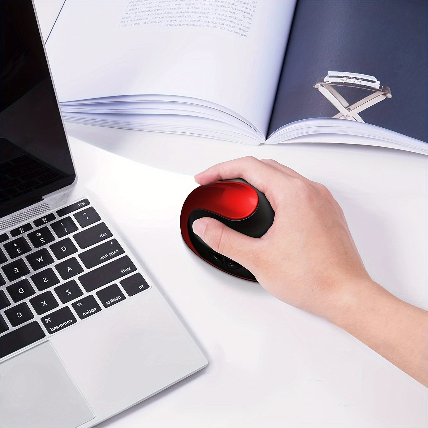 Ergonomic Mouse, Rechargeable Vertical Wireless Mouse Small Right Handed Computer Wireless Mouse for Laptop, Desktop, PC Purple