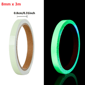 300cm Extra-Long Glow-in-the-Dark Safety Tape - Self-Adhesive Luminous Strip for Home Decor, Security, Stage Warning, and Emergency Exit Guidance - Durable, Water-Resistant, and Easy to Apply