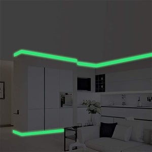 300cm Extra-Long Glow-in-the-Dark Safety Tape - Self-Adhesive Luminous Strip for Home Decor, Security, Stage Warning, and Emergency Exit Guidance - Durable, Water-Resistant, and Easy to Apply
