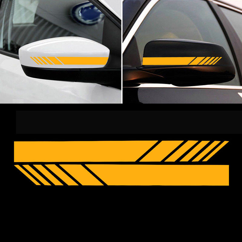2pcs Rear View Mirror Stickers Car Styling PET Car Sticker Rearview Mirror Side Decal Stripe Car Accessries Car Stickers