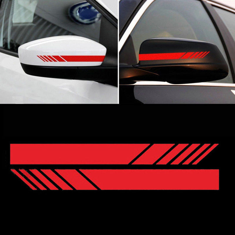 2pcs Rear View Mirror Stickers Car Styling PET Car Sticker Rearview Mirror Side Decal Stripe Car Accessries Car Stickers