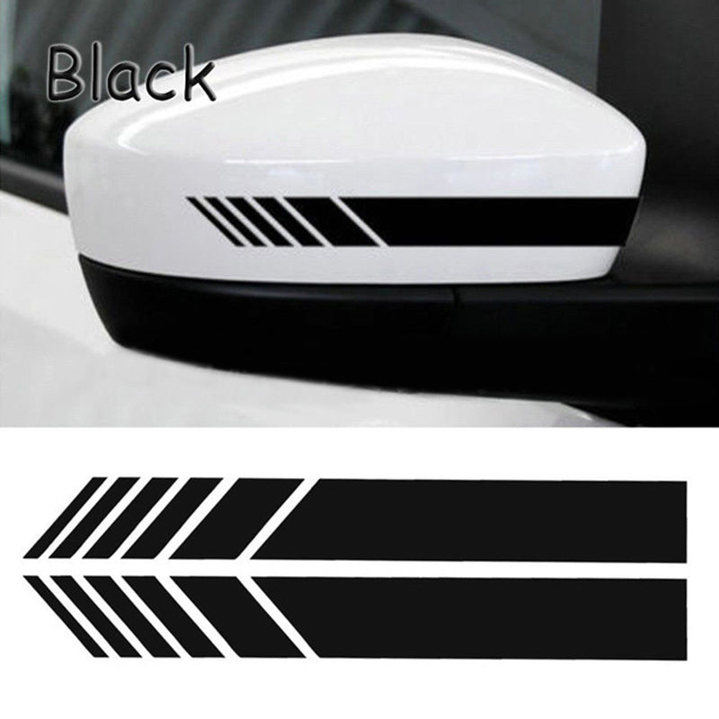2pcs Rear View Mirror Stickers Car Styling PET Car Sticker Rearview Mirror Side Decal Stripe Car Accessries Car Stickers