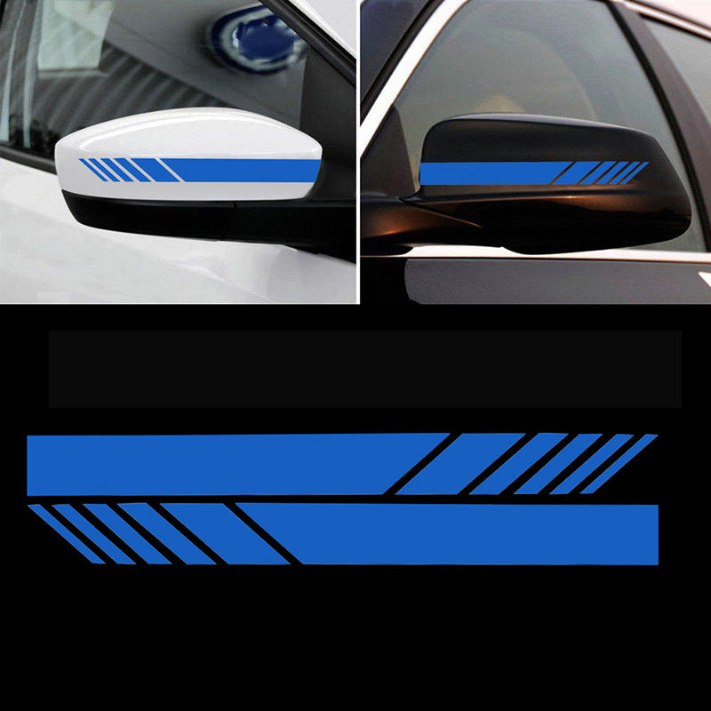 2pcs Rear View Mirror Stickers Car Styling PET Car Sticker Rearview Mirror Side Decal Stripe Car Accessries Car Stickers