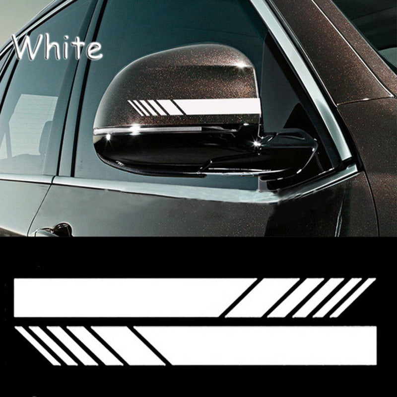 2pcs Rear View Mirror Stickers Car Styling PET Car Sticker Rearview Mirror Side Decal Stripe Car Accessries Car Stickers