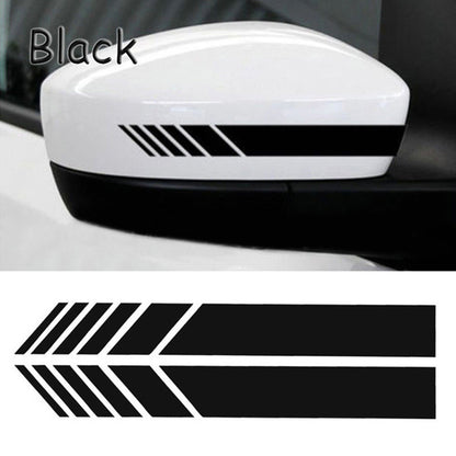 2pcs Rear View Mirror Stickers Car Styling PET Car Sticker Rearview Mirror Side Decal Stripe Car Accessries Car Stickers