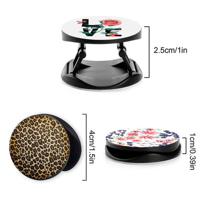 12pcs Color Graphic Expanding Phone Mount Grip Holder For Cellphone, Collapsible Stand Finger Holder For Smartphone And Tablet