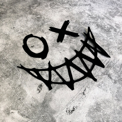 1pc Devil Smiling Face Car Sticker Personality Modified Body Windshield Motorcycle Decoration Scratches Blocking Reflective Warning Stickers