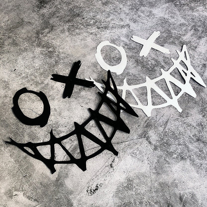 1pc Devil Smiling Face Car Sticker Personality Modified Body Windshield Motorcycle Decoration Scratches Blocking Reflective Warning Stickers