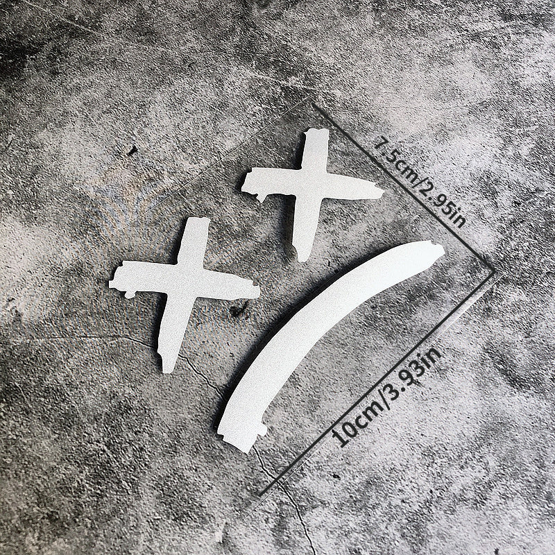 1pc Devil Smiling Face Car Sticker Personality Modified Body Windshield Motorcycle Decoration Scratches Blocking Reflective Warning Stickers