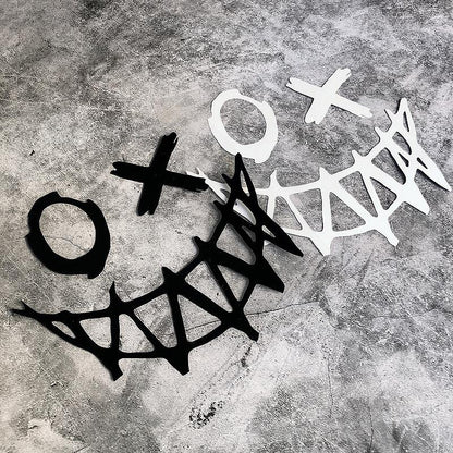 1pc Devil Smiling Face Car Sticker Personality Modified Body Windshield Motorcycle Decoration Scratches Blocking Reflective Warning Stickers