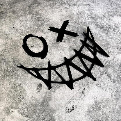 1pc Devil Smiling Face Car Sticker Personality Modified Body Windshield Motorcycle Decoration Scratches Blocking Reflective Warning Stickers