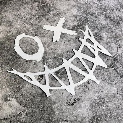 1pc Devil Smiling Face Car Sticker Personality Modified Body Windshield Motorcycle Decoration Scratches Blocking Reflective Warning Stickers