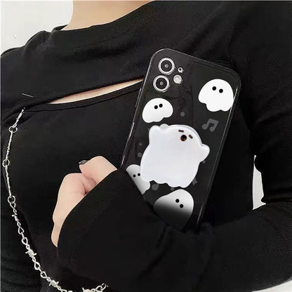 Cartoon Ghost Phone Holder Grip Tok Bracket Cellphone Support Griptok Desktop Phone Finger Stand Folding Mobile Holder