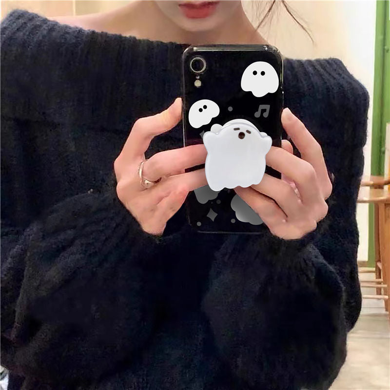 Cartoon Ghost Phone Holder Grip Tok Bracket Cellphone Support Griptok Desktop Phone Finger Stand Folding Mobile Holder