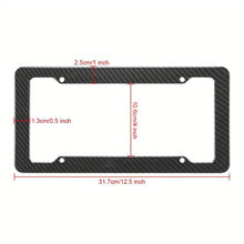 Load image into Gallery viewer, 2 Pieces High-Quality Carbon Fiber Textured Universal US/CA Standard Size License Plate Frame Covers - Car Accessories

