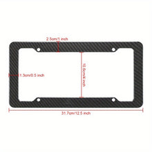Load image into Gallery viewer, 2 Pieces High-Quality Carbon Fiber Textured Universal US/CA Standard Size License Plate Frame Covers - Car Accessories
