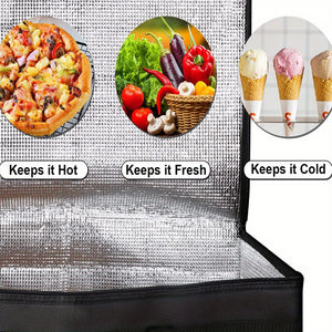 Premium Xxxl Insulated Food Delivery Bag With Cup Holders - 22.8X14X15" | Perfect For Doordash, Beverages, Groceries & Pizza | Commercial Grade Hot And Cold Storage