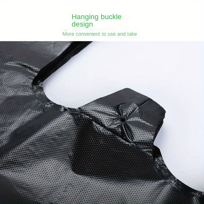 50pcs Black Plastic Vest Bags - Convenient Packaging & Storage for Retail, Groceries, and Supermarkets