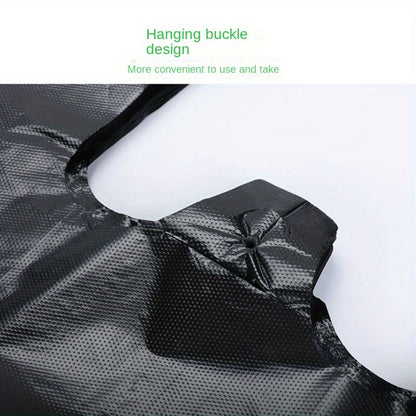 50pcs Black Plastic Vest Bags - Convenient Packaging & Storage for Retail, Groceries, and Supermarkets