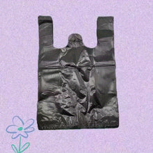 Load image into Gallery viewer, 50pcs Black Plastic Vest Bags - Convenient Packaging &amp; Storage for Retail, Groceries, and Supermarkets
