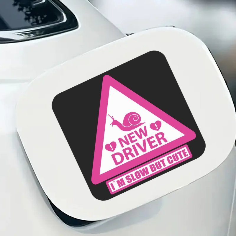"Newbie Driver, Please Be Patient" Funny Car Sticker - Reusable Bumper Sticker for Novice Drivers Upgraded Waterproof