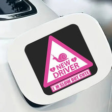 Load image into Gallery viewer, &quot;Newbie Driver, Please Be Patient&quot; Funny Car Sticker - Reusable Bumper Sticker for Novice Drivers Upgraded Waterproof
