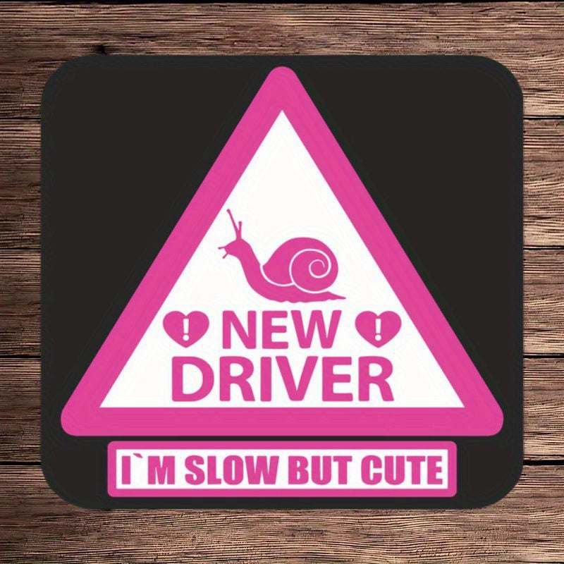 "Newbie Driver, Please Be Patient" Funny Car Sticker - Reusable Bumper Sticker for Novice Drivers Upgraded Waterproof