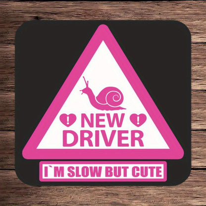 "Newbie Driver, Please Be Patient" Funny Car Sticker - Reusable Bumper Sticker for Novice Drivers Upgraded Waterproof