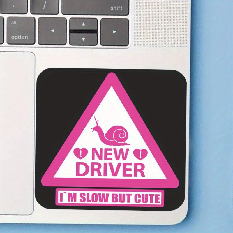 "Newbie Driver, Please Be Patient" Funny Car Sticker - Reusable Bumper Sticker for Novice Drivers Upgraded Waterproof