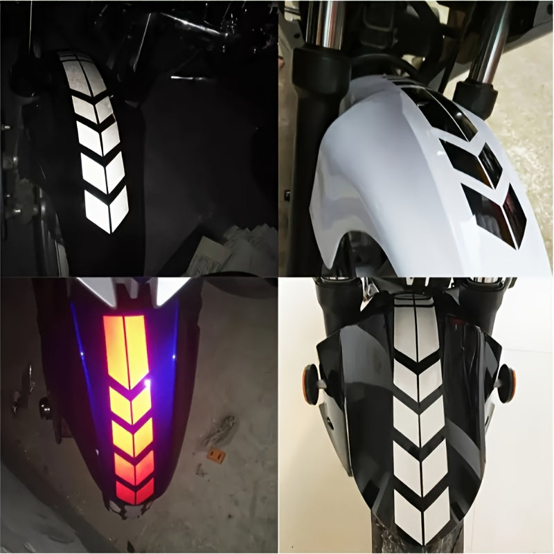 High-Visibility Reflective Stickers for Motorcycles, Helmets & Cars - Waterproof & Sun-Resistant PVC Labels