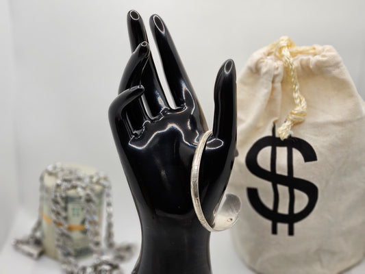 Vintage Old Native American Sterling Silver Jewelry Eagle Bracelet Bright Silver