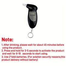 Load image into Gallery viewer, Portable Digital Breathalyzer - Accurate Blood Alcohol Content Test, Battery-Free Operation, Ideal for Car Accessories
