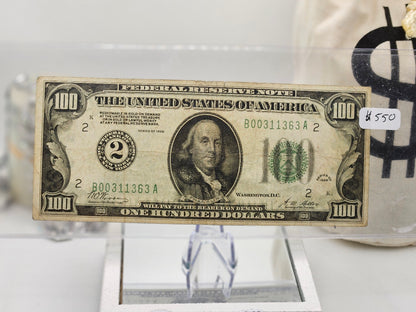 ((6 DIGIT)) $100 1928 (( New York )) Federal Reserve Note CURRENCY