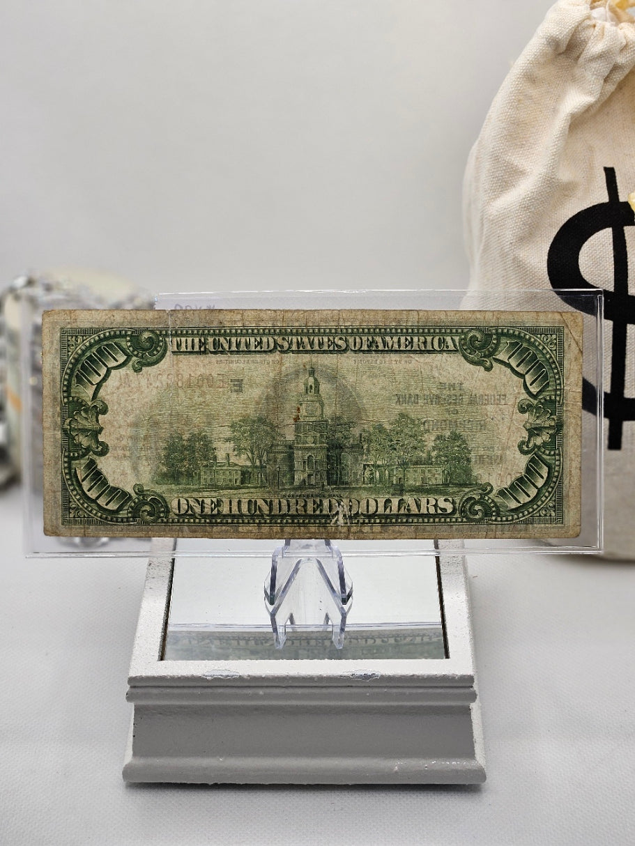 ((6 DIGIT)) $100 1929 (( Richmond Virginia )) Federal Reserve Bank Note CURRENCY