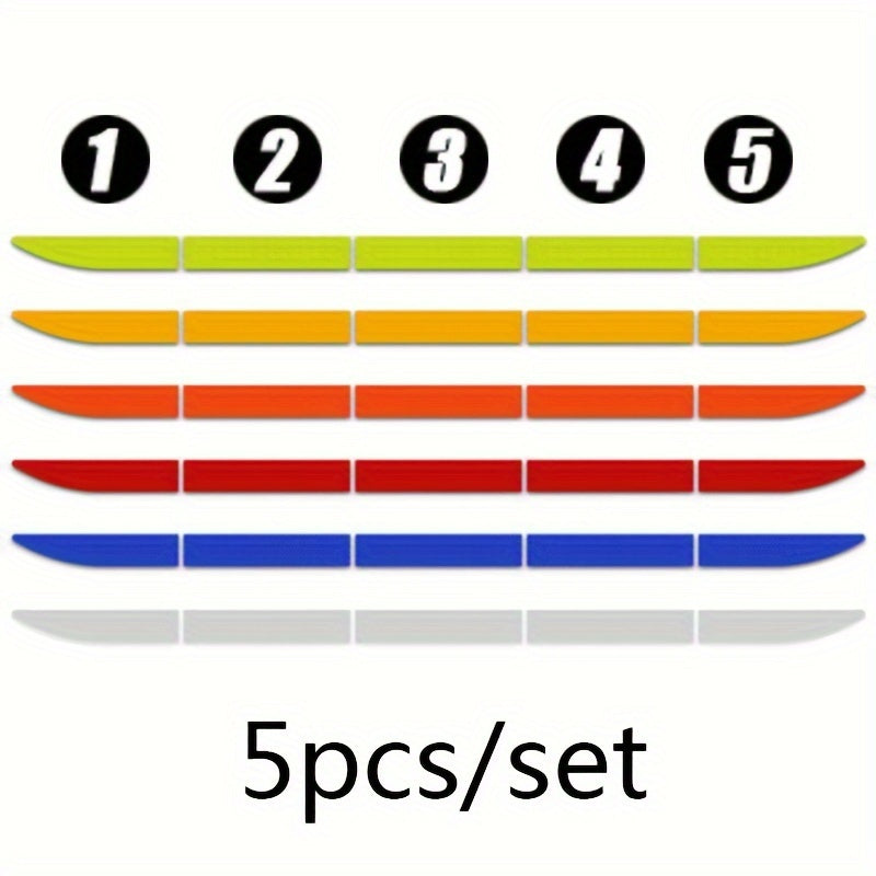 5pcs/set Car Reflective Sticker Warning Rear Safety Cover Anti-Collision Protection Sticker Rear Collision Prevention Warning Sticker Car Accessories