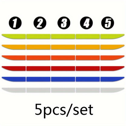 5pcs/set Car Reflective Sticker Warning Rear Safety Cover Anti-Collision Protection Sticker Rear Collision Prevention Warning Sticker Car Accessories