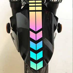 High-Visibility Reflective Stickers for Motorcycles, Helmets & Cars - Waterproof & Sun-Resistant PVC Labels
