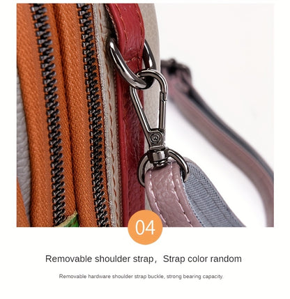 Mini Crossbody Cellphone Bag - High-Quality Genuine Leather, Fashionable Handbag for Women, Stylish Shoulder Bag with Adjustable Strap, Spacious Messenger Sac for Mobile Phones and Essentials - Designer Fashion Accessory