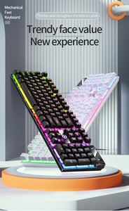 Universal Gaming Keyboard USB Wired Keyboard, Luminous Keyboard For Computer Laptop Notebook Easter Gift