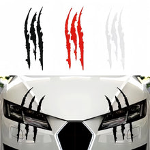 Load image into Gallery viewer, Vinyl Horror Claw Car Decals 2-Pack, Geometric Self-Adhesive Scratch Stickers for Vehicles - Glossy Finish, Horror Themed Embellishment, Half-Moon Shape, Suitable for Car Windows, Body, Motorcycles, Halloween Decor
