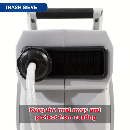 [105FT Retractable Garden Hose Reel] 105 FT X 1/2" Retractable Garden Hose Reel By HOZEREEL, Heavy Duty Outdoor Garden Hose Reels - Automatic Self Retract Wall Mount Hose Reel Enclosed Storage, Any Length Lock, 10 Pattern Noz