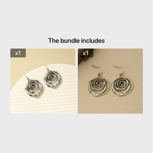 Load image into Gallery viewer, 1pair Vintage Geometric Drop Dangle Earrings - Silver Plated for Women&#39;s Party and Holiday Decor Gifts
