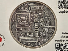 Load image into Gallery viewer, 1oz Silver .999 Fine Silver Bitcoin Silver Round in Original Card .999 Silver Round 1 oz Crypto Coin
