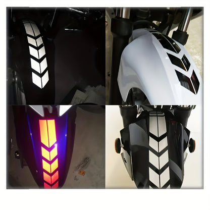 High-Visibility Reflective Stickers for Motorcycles, Helmets & Cars - Waterproof & Sun-Resistant PVC Labels