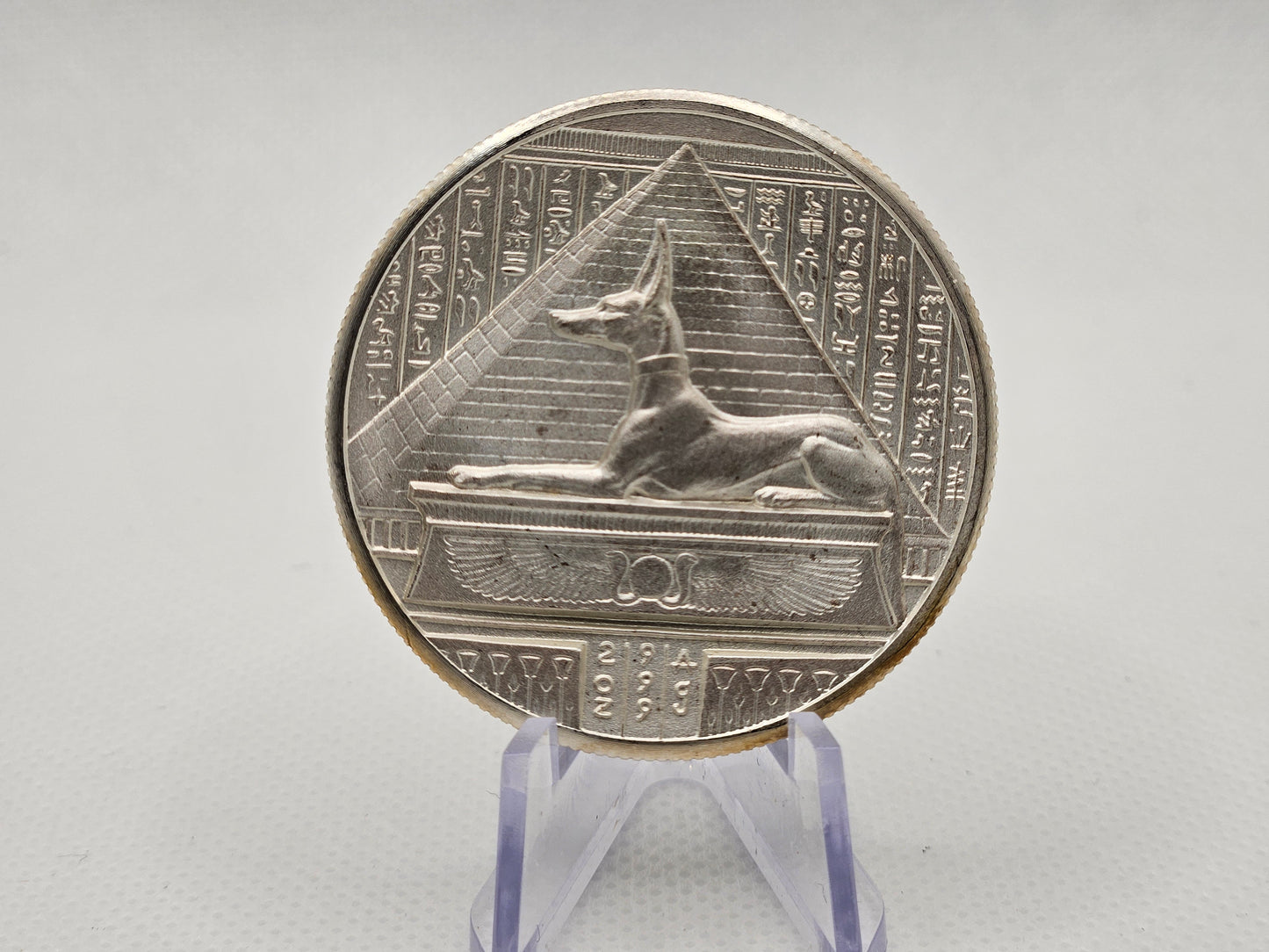 2oz Silver Coin Egyptian God Anubis High Relief BU