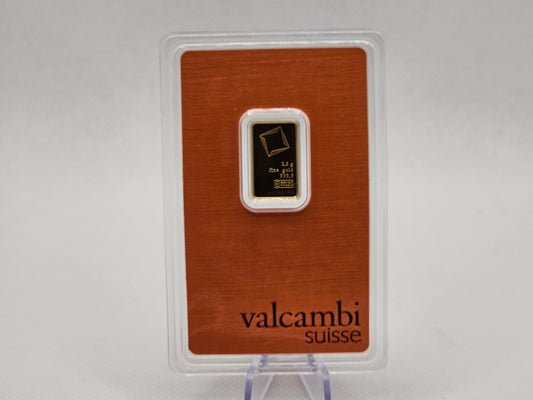 10 gram Gold Valcambi Bar w/ Assay 10 Grams of Gold