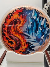 Load image into Gallery viewer, 10 oz High Relief Copper Dragon Round .999 Fine Colorized Copper in Capsule
