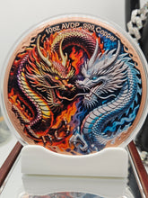 Load image into Gallery viewer, 10 oz High Relief Copper Dragon Round .999 Fine Colorized Copper in Capsule
