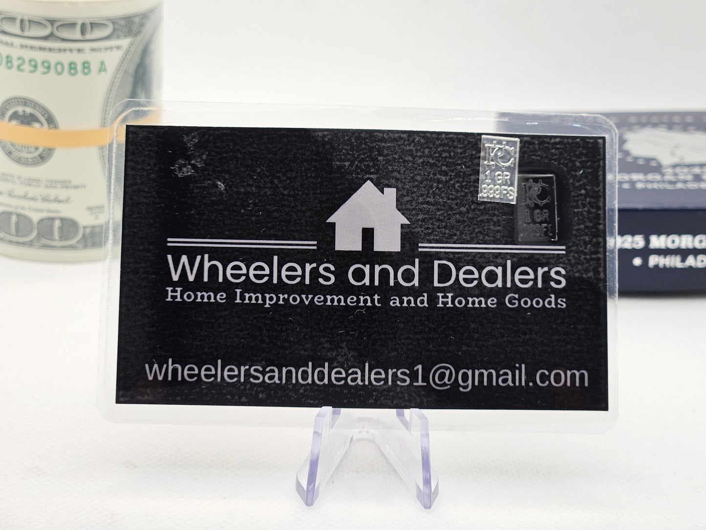 1 Grain Pure Silver Bar in Colored Card Assay Card .999 American Flag Silver Bars